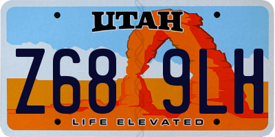 UT license plate Z689LH
