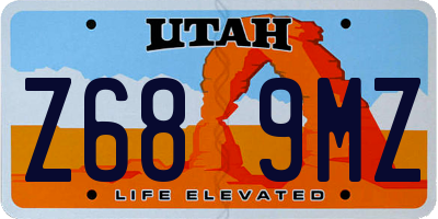UT license plate Z689MZ