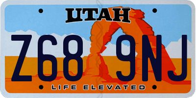 UT license plate Z689NJ