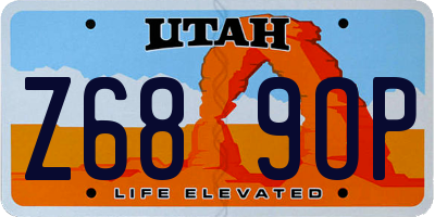 UT license plate Z689OP