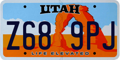 UT license plate Z689PJ