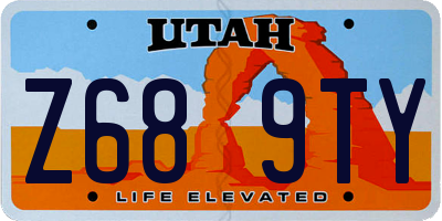 UT license plate Z689TY