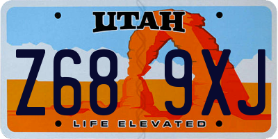 UT license plate Z689XJ