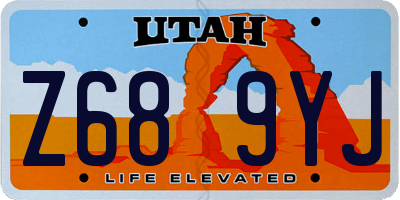 UT license plate Z689YJ