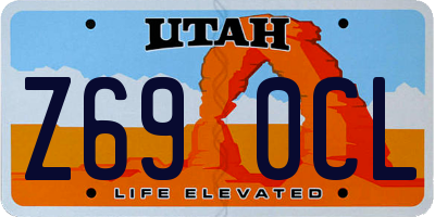 UT license plate Z690CL