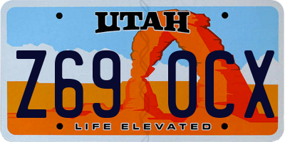 UT license plate Z690CX