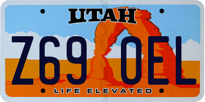 UT license plate Z690EL