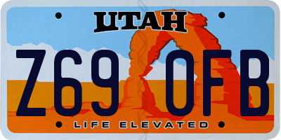 UT license plate Z690FB