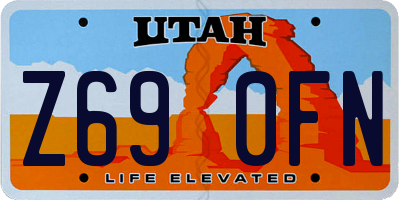 UT license plate Z690FN