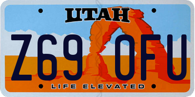 UT license plate Z690FU