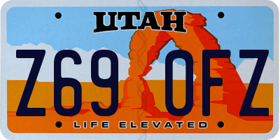 UT license plate Z690FZ