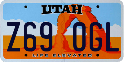 UT license plate Z690GL