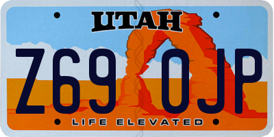 UT license plate Z690JP