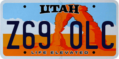 UT license plate Z690LC