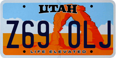 UT license plate Z690LJ