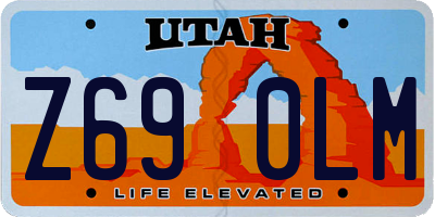 UT license plate Z690LM
