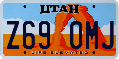 UT license plate Z690MJ