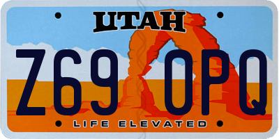 UT license plate Z690PQ