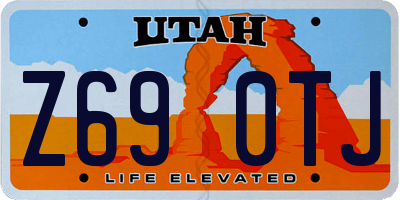 UT license plate Z690TJ