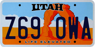 UT license plate Z690WA