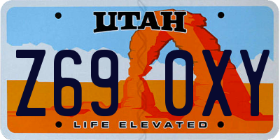 UT license plate Z690XY
