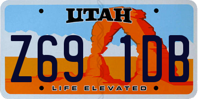 UT license plate Z691DB