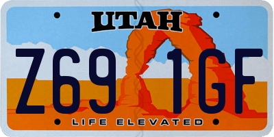 UT license plate Z691GF