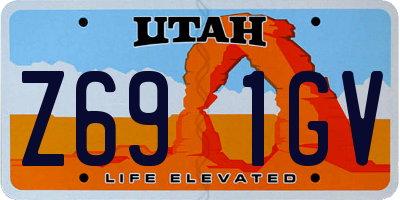 UT license plate Z691GV