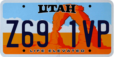UT license plate Z691VP