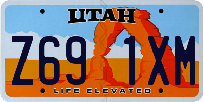 UT license plate Z691XM
