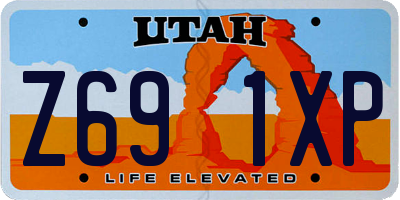 UT license plate Z691XP