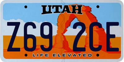 UT license plate Z692CE