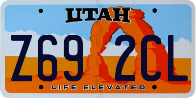 UT license plate Z692CL