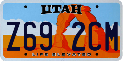 UT license plate Z692CM