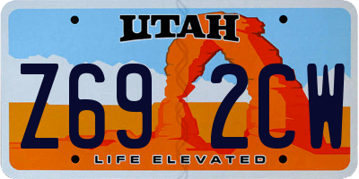 UT license plate Z692CW