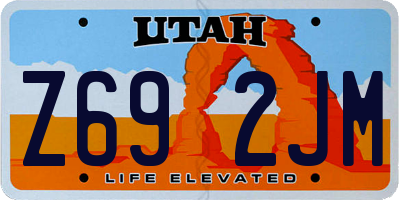 UT license plate Z692JM