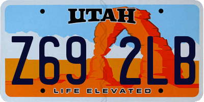 UT license plate Z692LB
