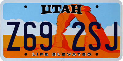 UT license plate Z692SJ