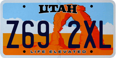 UT license plate Z692XL