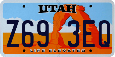 UT license plate Z693EQ