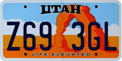UT license plate Z693GL