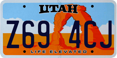 UT license plate Z694CJ