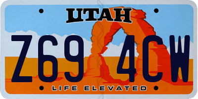 UT license plate Z694CW