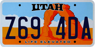UT license plate Z694DA