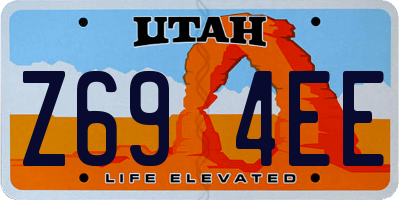 UT license plate Z694EE