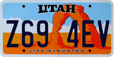 UT license plate Z694EV