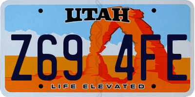 UT license plate Z694FE