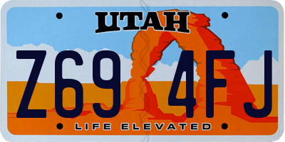 UT license plate Z694FJ