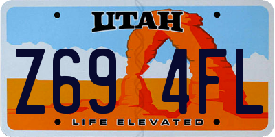 UT license plate Z694FL