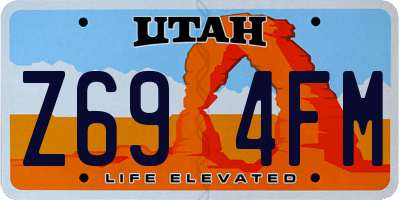 UT license plate Z694FM